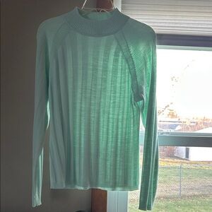Karen Scott Light Green Turtleneck Sweater